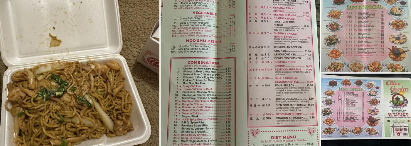 China Garden Menu