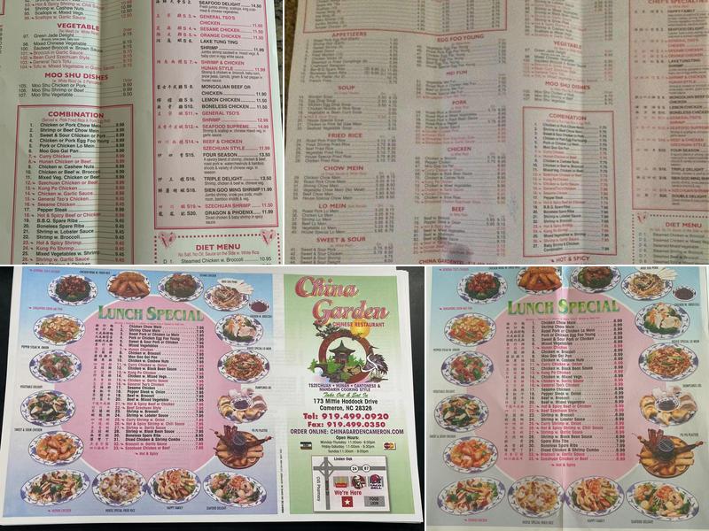 China Garden Menu