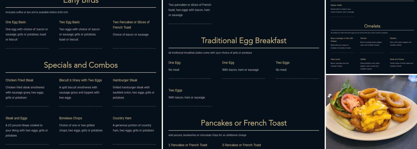 Rainbow Restaurant Menu