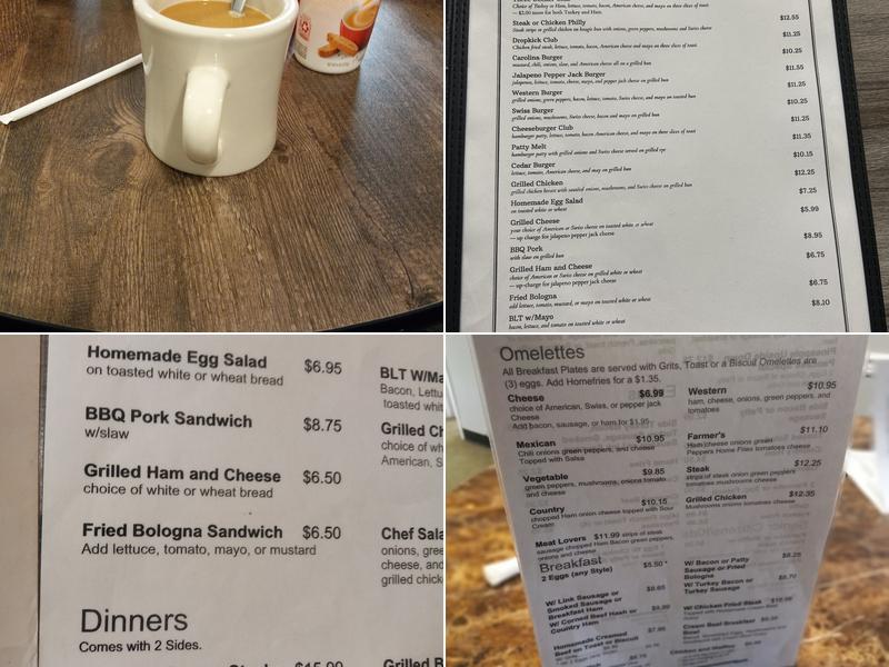 Cedar Point Restaurant Menu