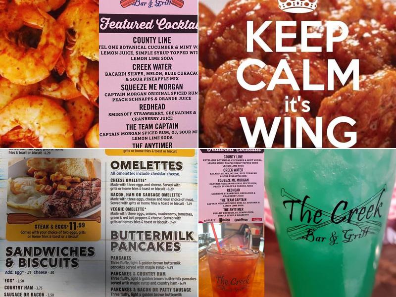 The Creek Bar & Grill Menu