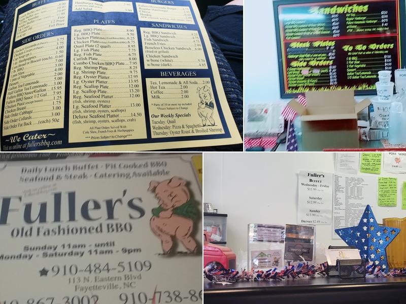 Fuller's Old Fashion BBQ Menu