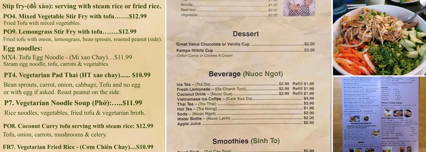 Saigon Bistro Menu