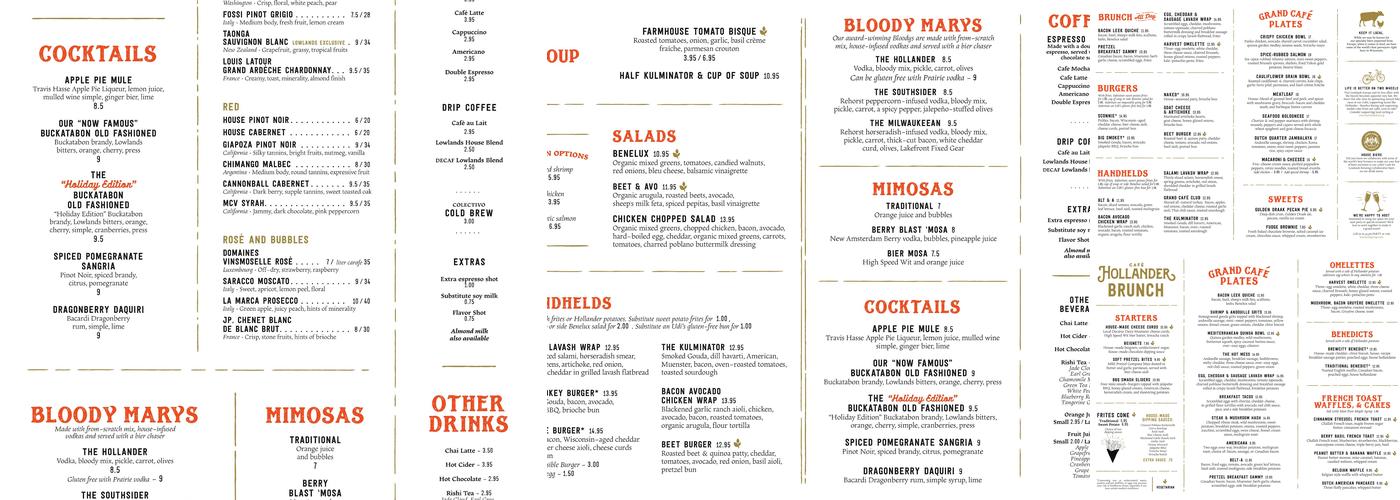 Café Hollander - Downer Menu