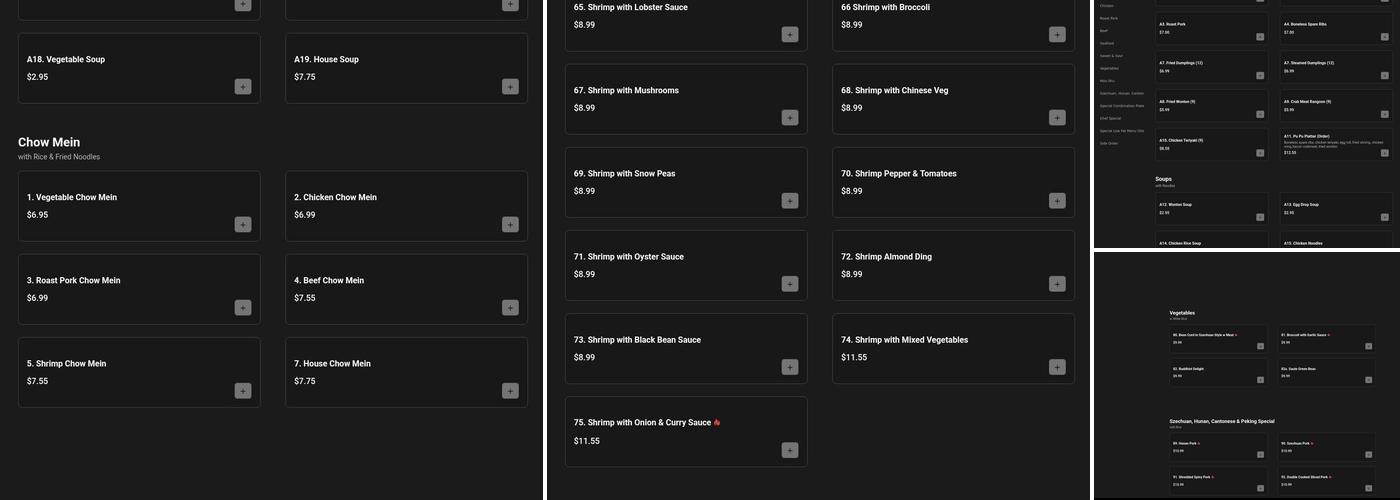 New China 8 Buffet Inc Menu