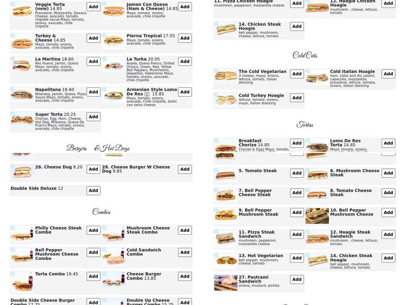 Philadelphia Steak & Hoagie Menu
