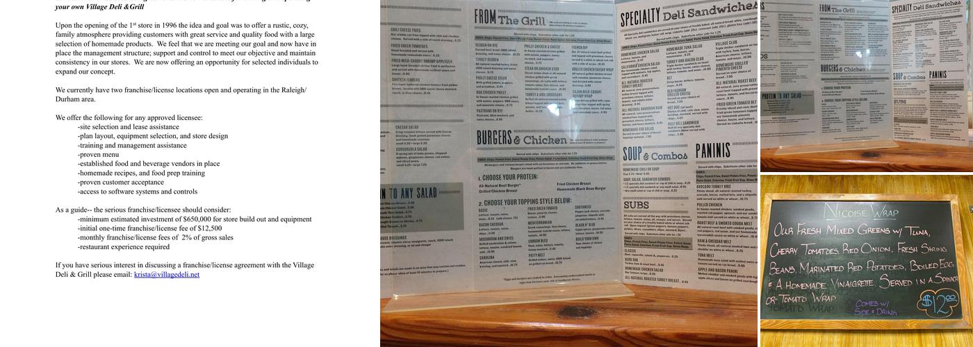 Village Deli and Grill Menu