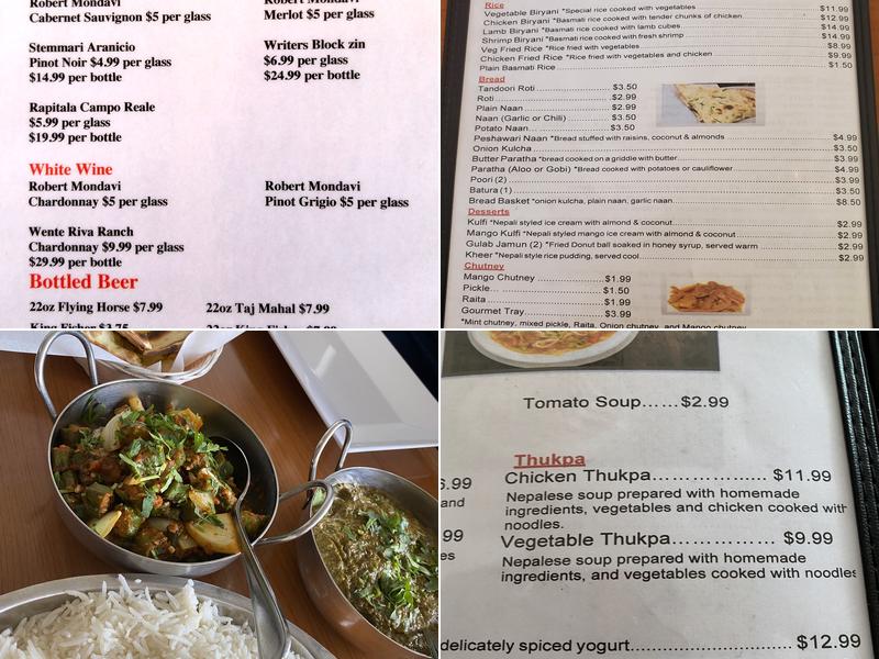 Himalayan Range Nepali Restaurant Menu