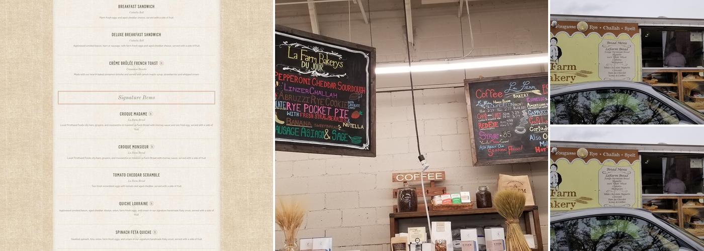 La Farm Bakery Menu
