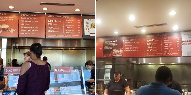 Chipotle Mexican Grill Menu