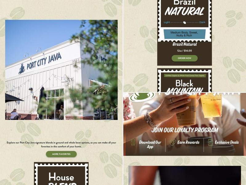 Port City Java Menu