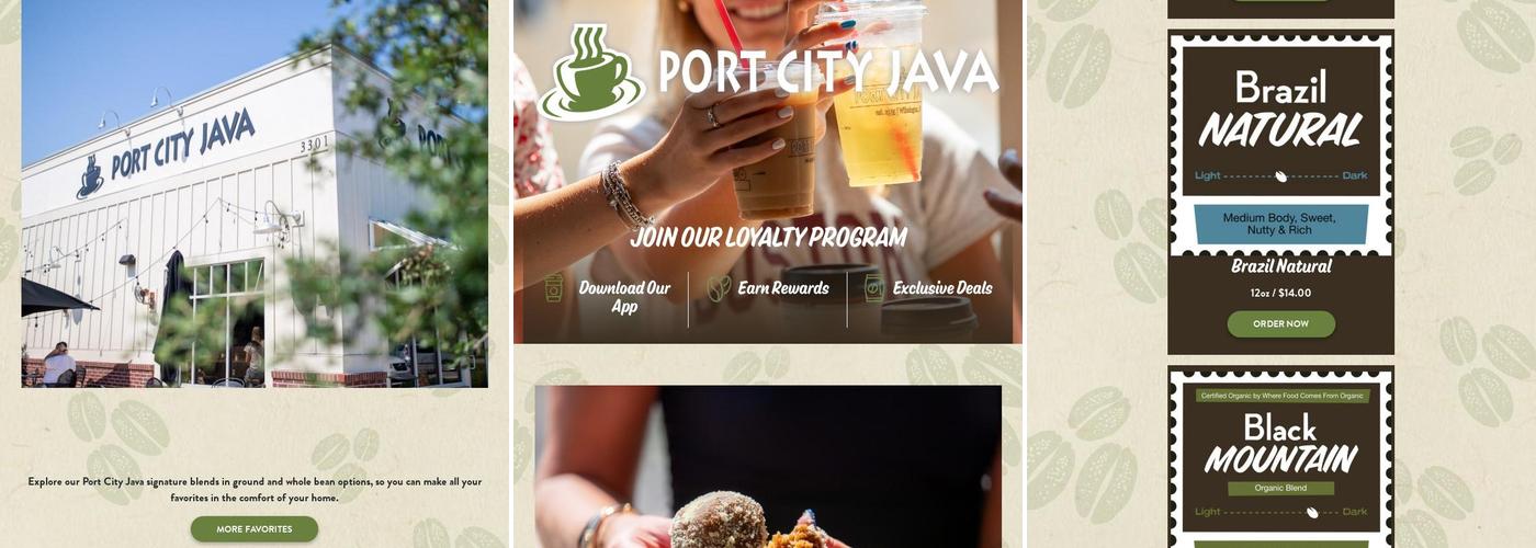 Port City Java Menu