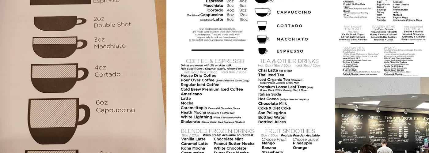 New World Café Menu