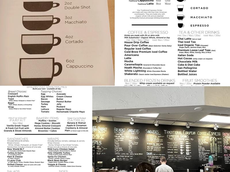 New World Café Menu