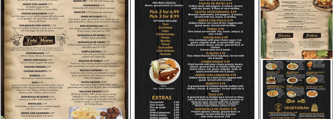 Mi Pueblo Mexican Restaurant & Bar Menu
