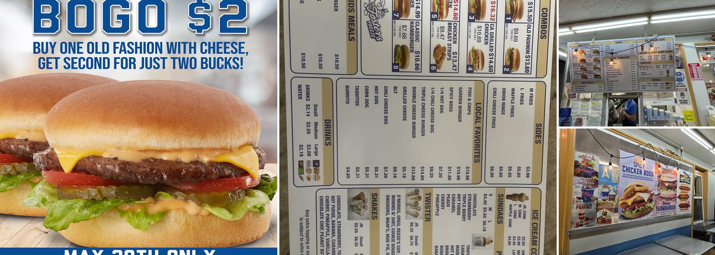 Fosters Freeze Menu