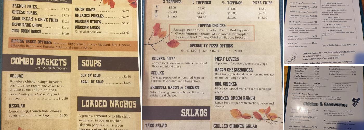 Lindsey Bar & Grill Menu
