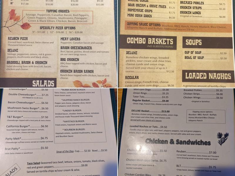 Lindsey Bar & Grill Menu