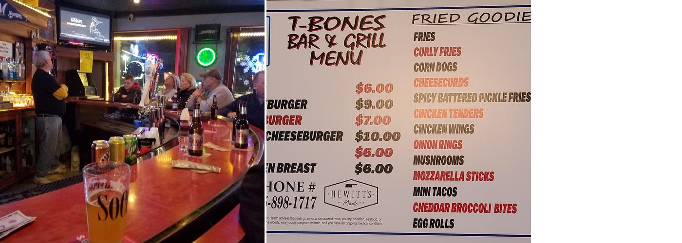 T-Bone Bar & Grill Menu