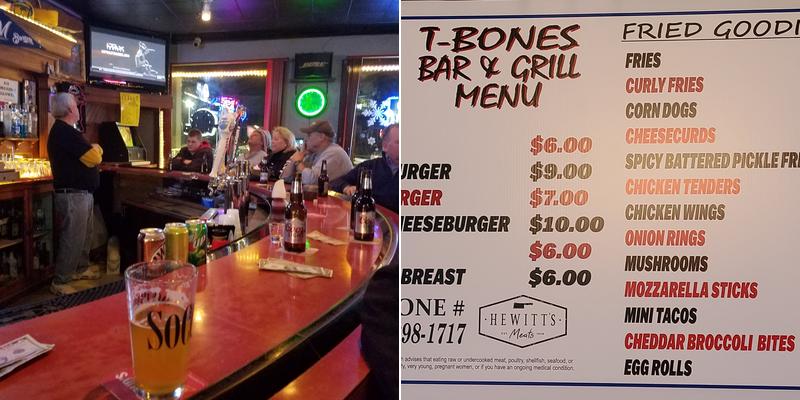 T-Bone Bar & Grill Menu