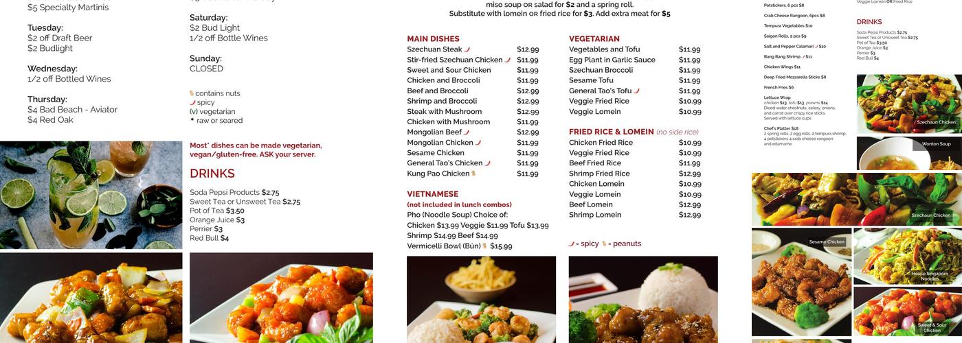 Spring Rolls Menu