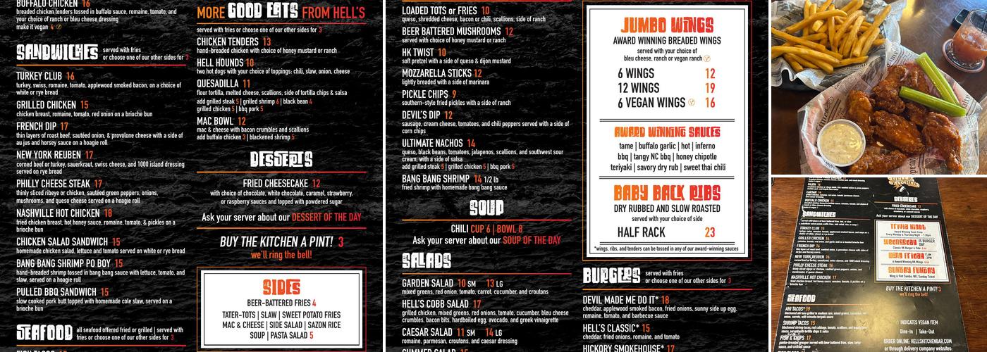 Hell's Kitchen Menu