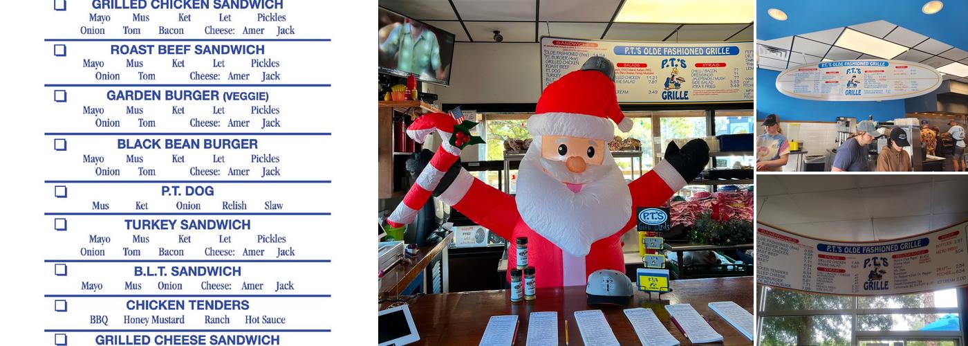 P T's Olde Fashioned Grille Menu