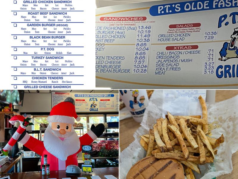 P.T.'s Olde Fashioned Grille Menu