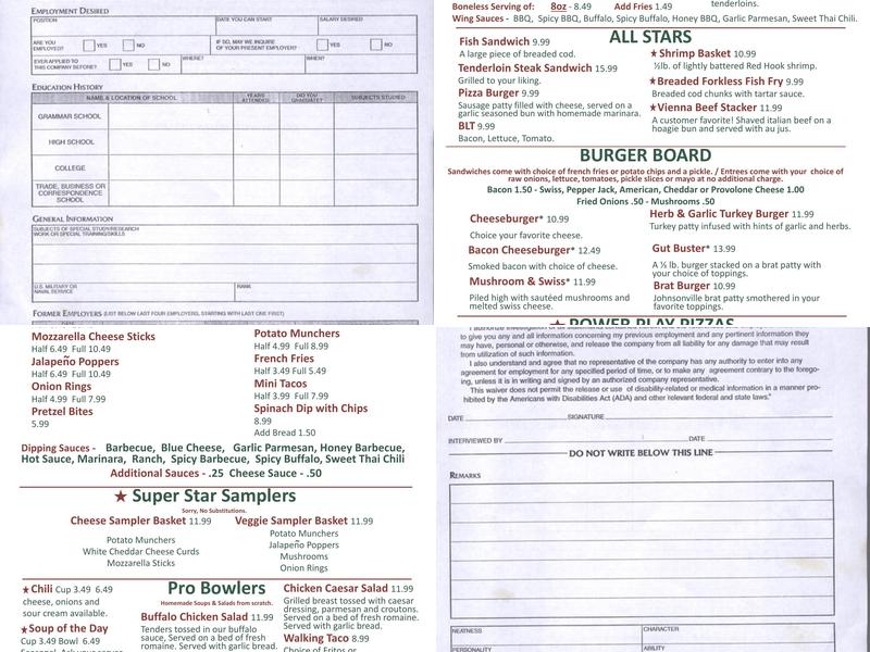 Partners Pub and Grill Menu