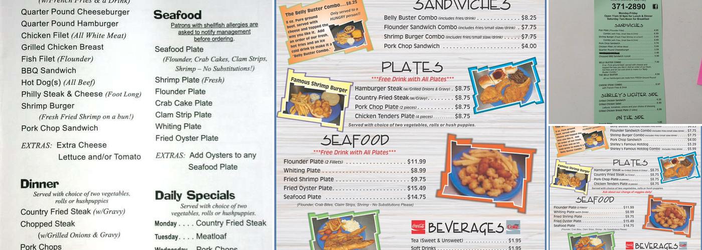 Shirley's Diner Menu