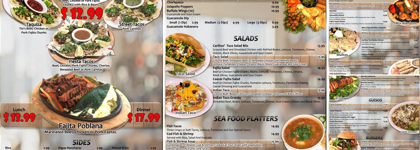 Carlitos' Cafe Menu