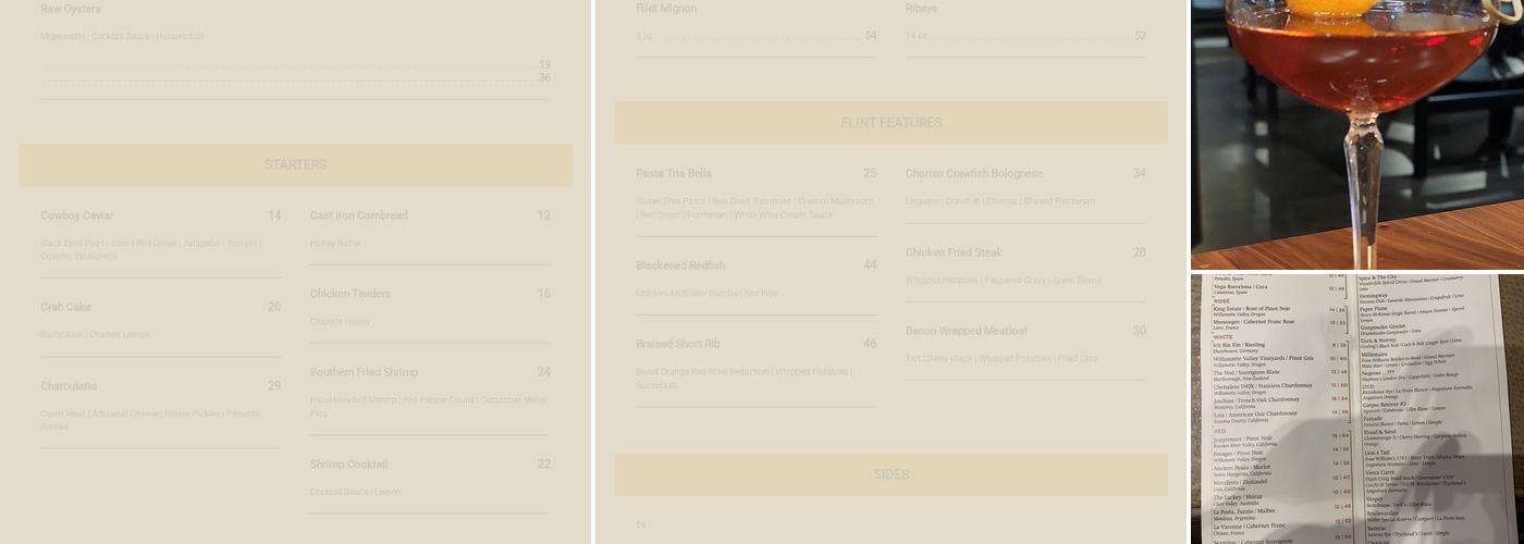 FLINT Kitchen & Bar Menu