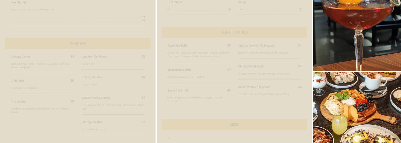 FLINT Kitchen & Bar Menu