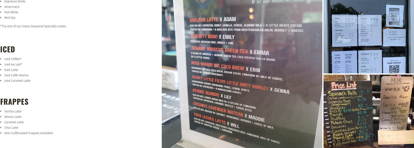 Luna Caffe Menu