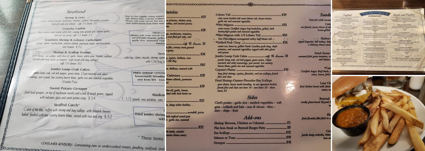 Pilot House Restaurant Menu