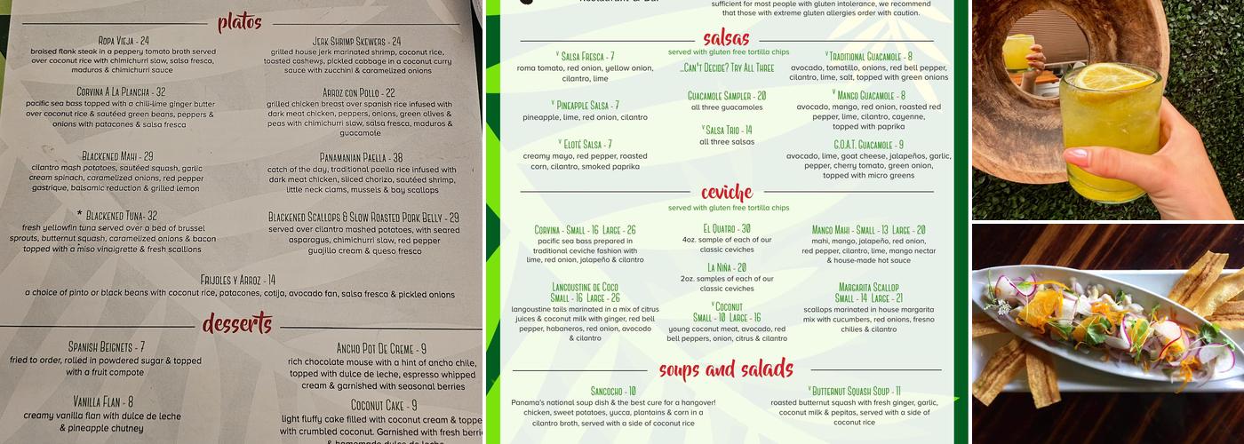 Ceviche's Menu