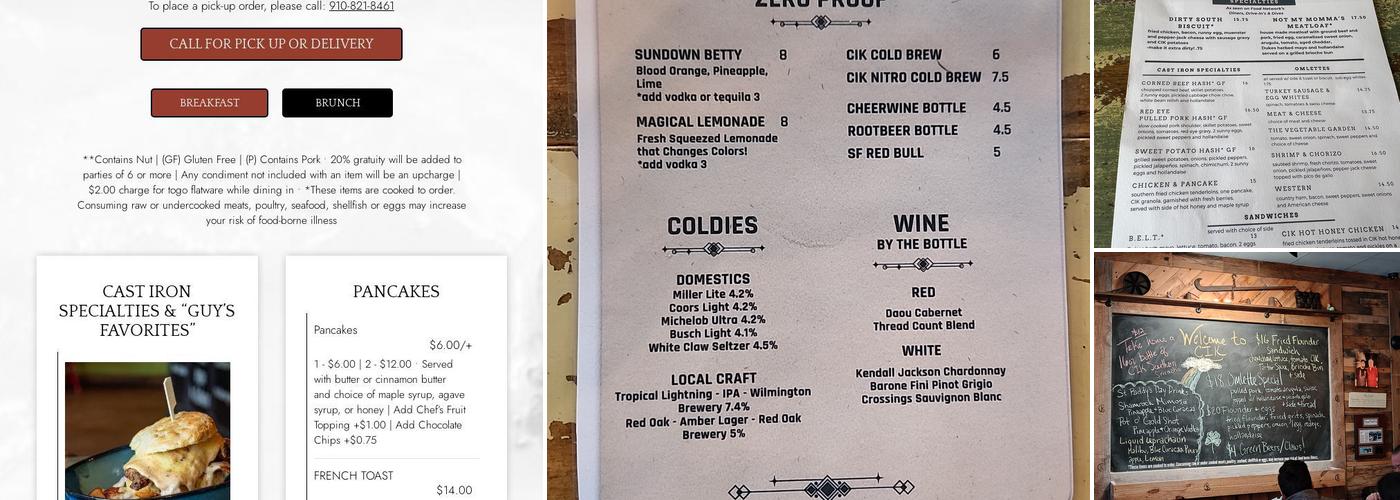 Cast Iron Kitchen Menu