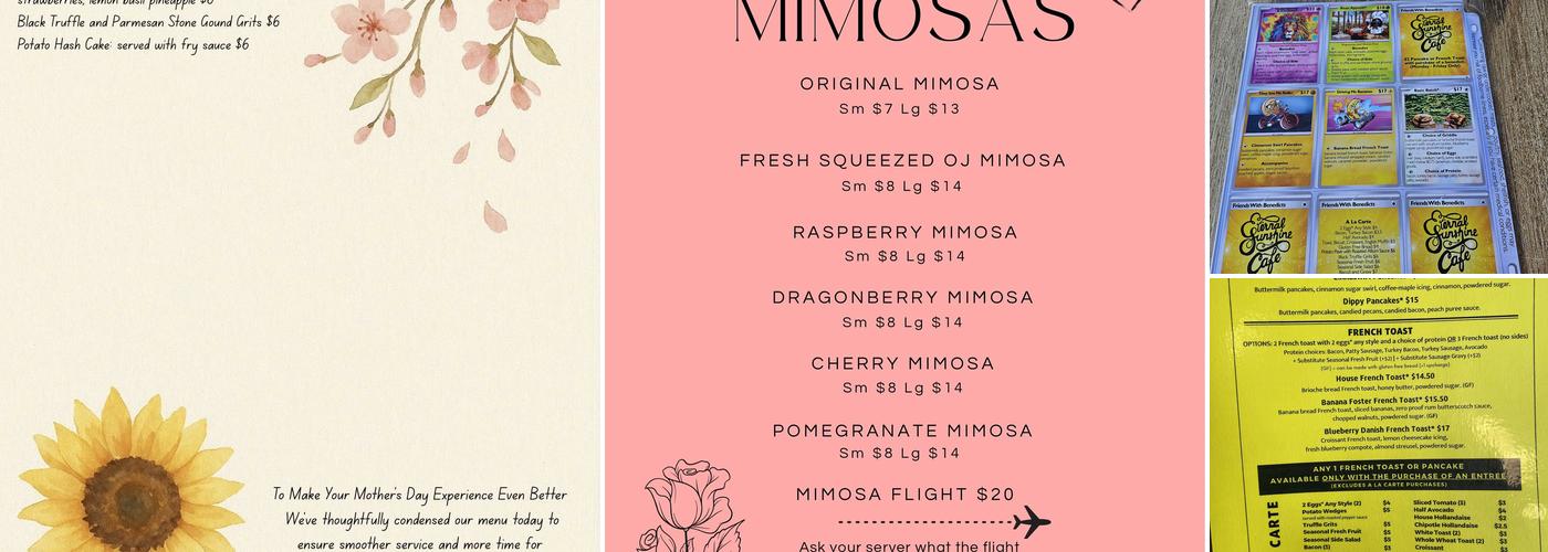 Eternal Sunshine Cafe Menu