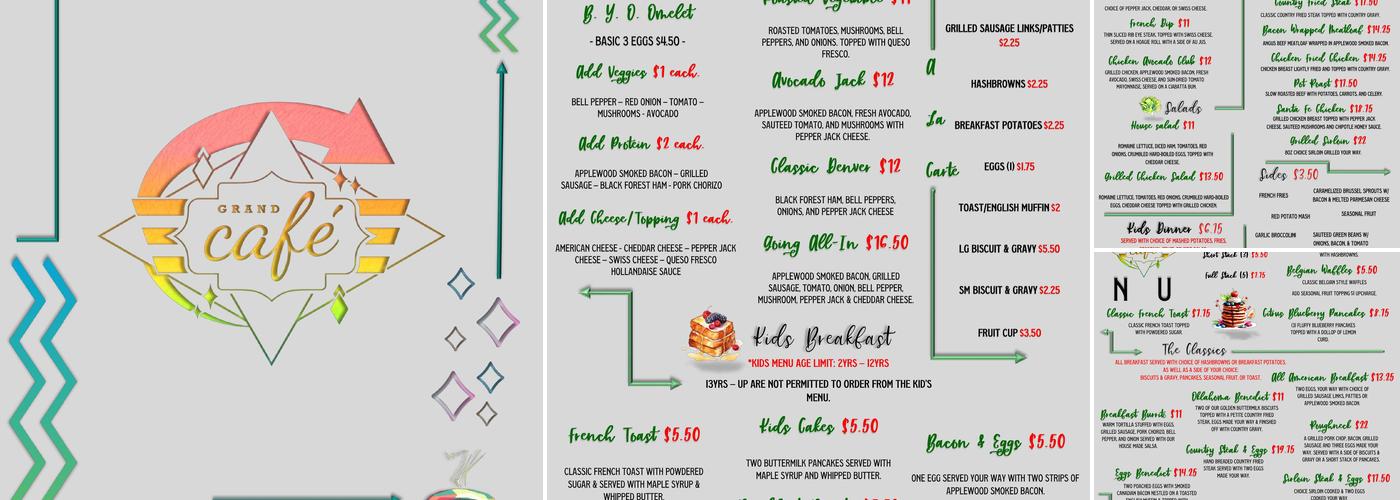Grand Café Menu