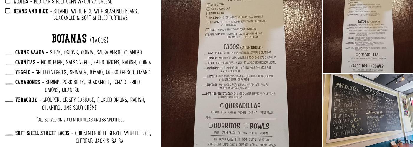 Capricho Menu
