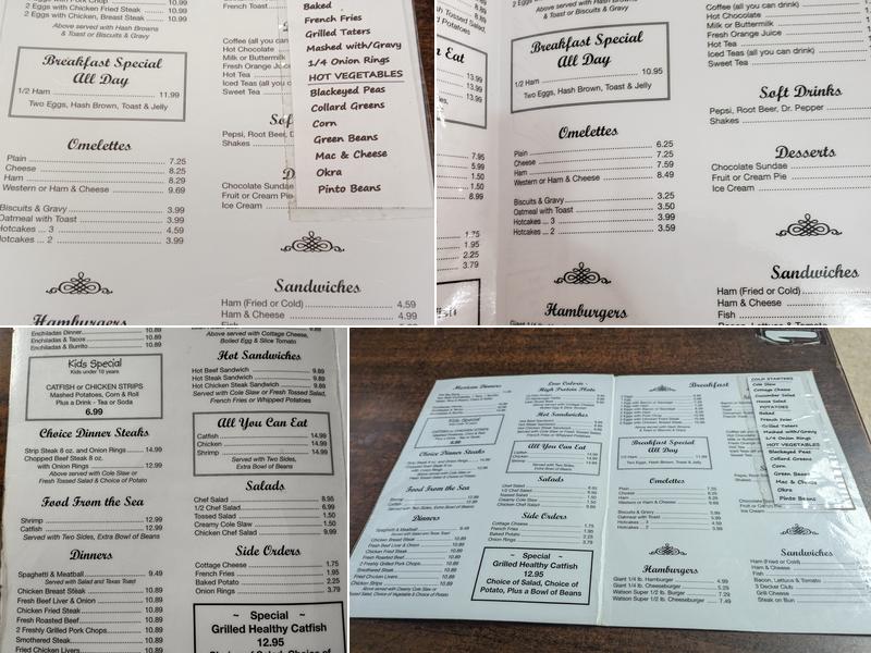 Curtis Watson's Catfish Restaurant Menu