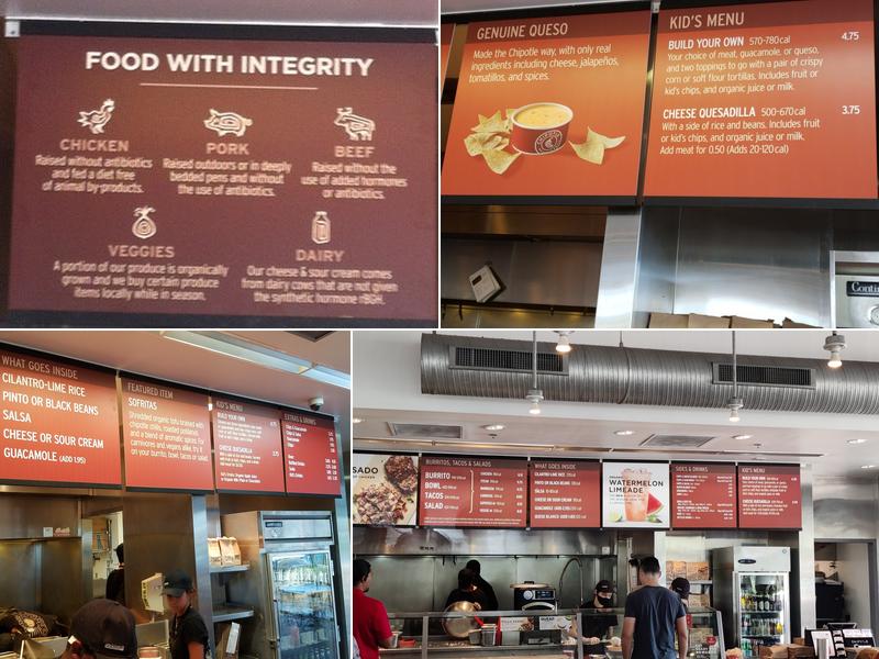 Chipotle Mexican Grill Menu