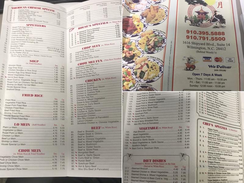 Main Moon Chinese Restaurant Menu