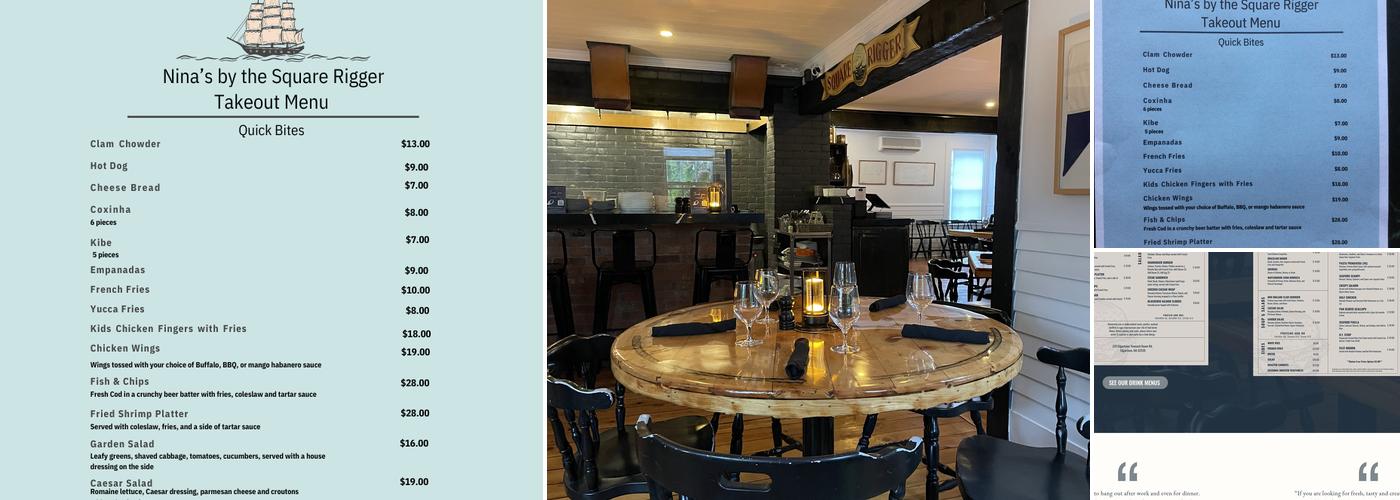 Square Rigger Restaurant Menu