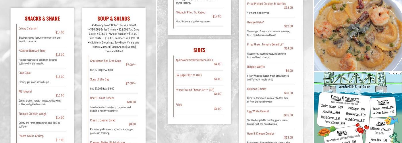 River 128 Restaurant Menu