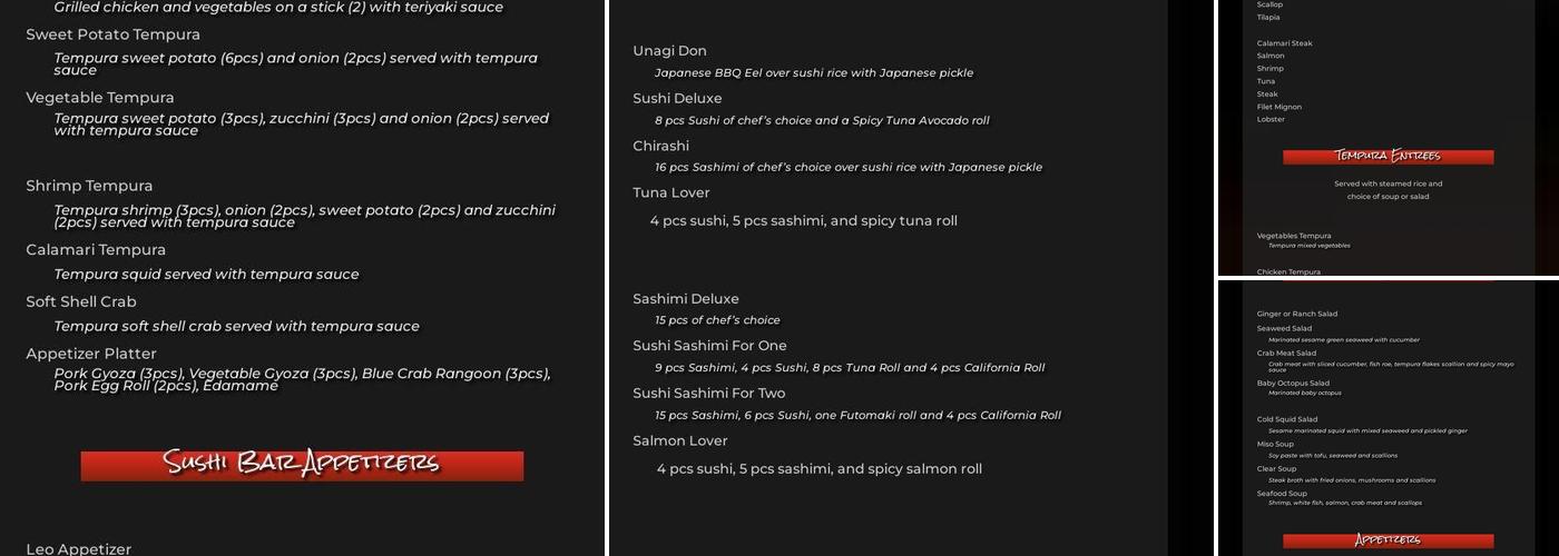 Nikki's Steakhouse & Sushi Bar @ Military Cutoff Rd Menu