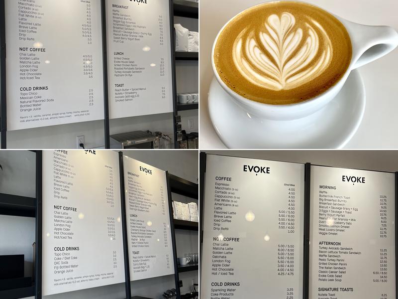 Café Evoke Menu