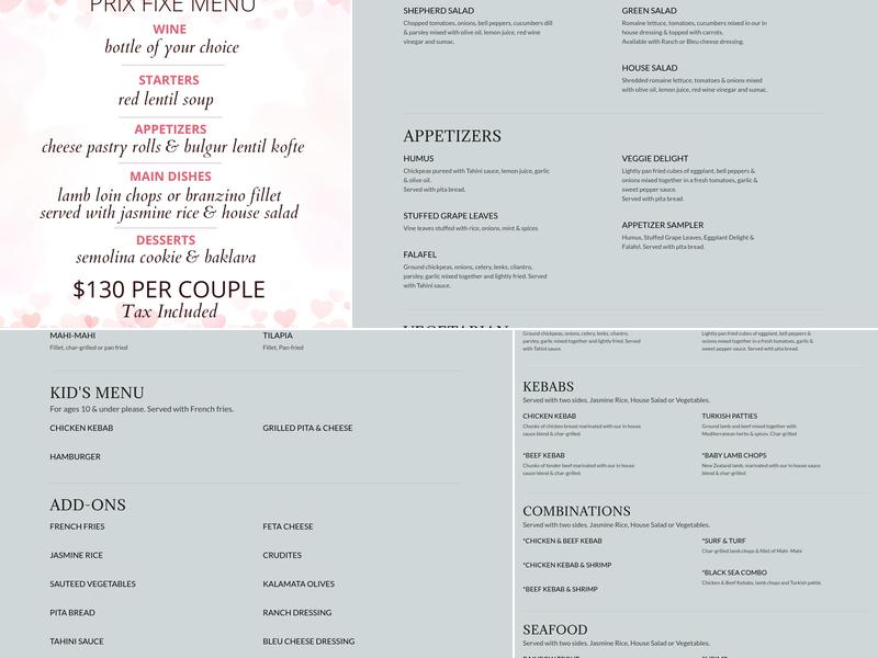 Black Sea Grill Menu