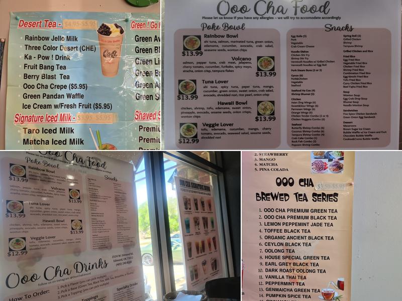 Ooo Cha Edmond Menu