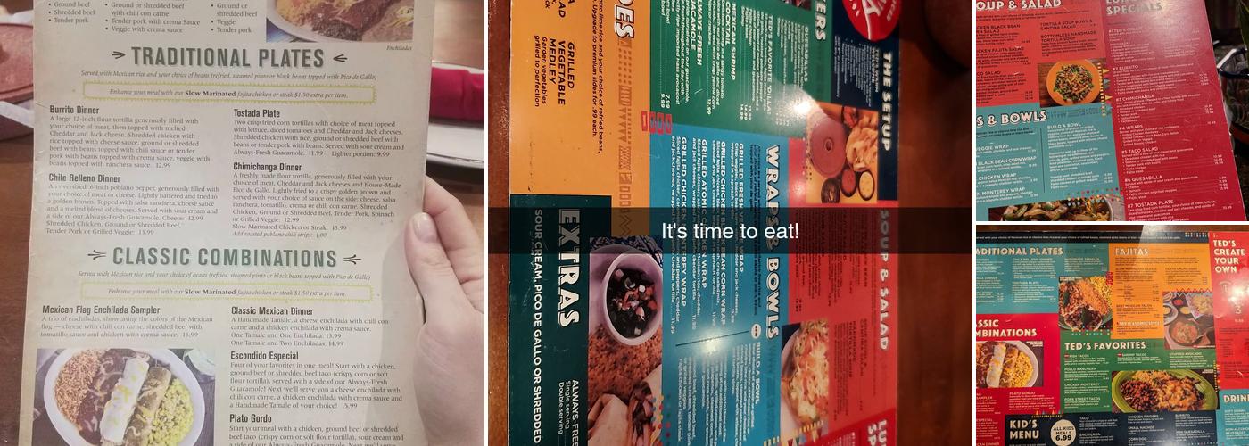 Ted's Café Escondido Menu